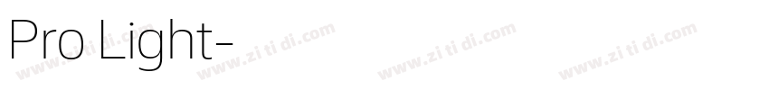 Pro Light字体转换